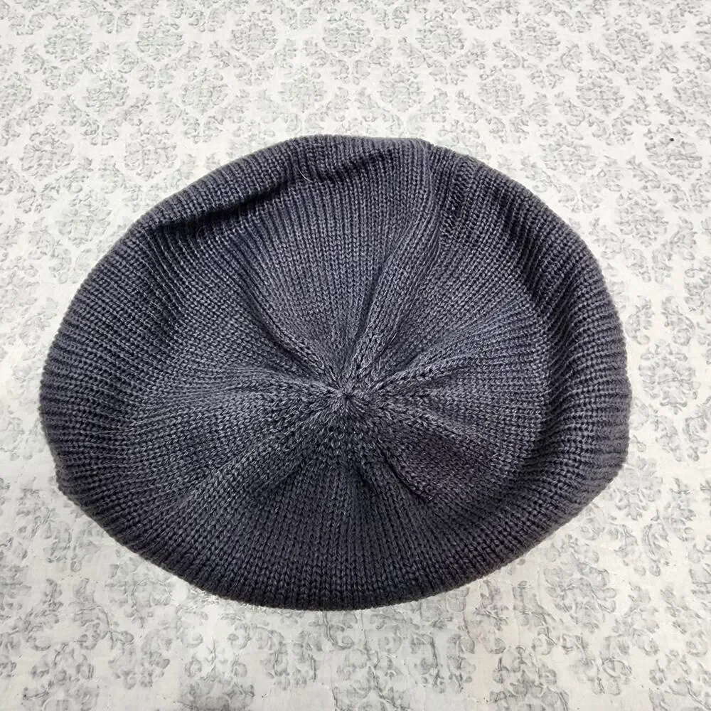 Charcoal Grey Maurice's Beret style Beanie Hat with Sequin Accent